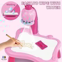 طاولة رسم للأطفال مع مصباح LED (بينك)