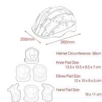 مجموعة حماية شاملة للأطفال خوذة ووسائد واقية متكام...