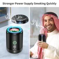 مبخرة إلكترونية محمولة بـ 16 لون إضاءة LED مع جهاز...