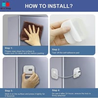 قفل الثلاجة مكون من قطعتين بكلمة مرور 3 ارقام لغلق...