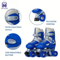 حذاء تزلج 4 عجلات للأطفال قابل للتعديل مع حماية مق...