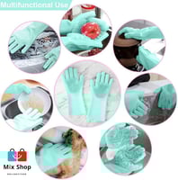 قفازات سيليكون للتنظيف غير قابلة للانزلاق، متعددة...