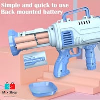 لعبة مسدس الفقاعات المحمول للأطفال بسعة كبيرة بتصم...