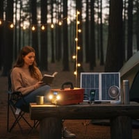 نظام طاقة شمسية محمول DENX DX3634 ببطارية 12000mAh...