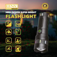 كشاف DENX DX2336 قوي بسطوع 1500 لومن وبطارية 5400m...
