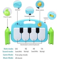 سجادة لعب للاطفال مع ألعاب معلقة وبيانو موسيقي لعم...