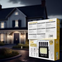 مصباح الطاقة الشمسية DENX DX2076 بقوة 200 واط مع ب...