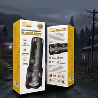 كشاف DENX DX2336 قوي بسطوع 1500 لومن وبطارية 5400m...