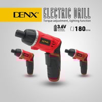 دريل كهربائي DENX DX1772 مع كشاف و40 قطعة لجميع أع...