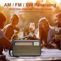 راديو DENX DX2437 بتقنية بلوتوث، مصباح يدوي وبطاري...