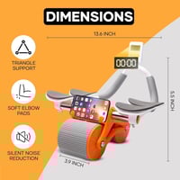 عجلة تمارين البطن المزدوجة - 4 مسند