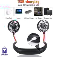 مروحة DENX DX2612 القابلة للارتداء بتبريد قوي و3 س...