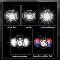 مصباح الرأس الذكي P-T51 بإضاءة LED قوية وشحن USB و...