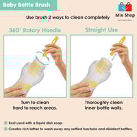 مجموعة فرش تنظيف الزجاجات مع إسفنجة مكونة من قطعتي...