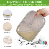 علبة غذاء مكونة من ثلاثة أقسام مع ادوات للطعام من...