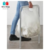 سلة غسيل الملابس قابلة للطي مع إطار من الستانلس