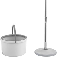 ممسحة دوارة ودلو مجهزة بوسادتين من الميكروفايبر، ل...