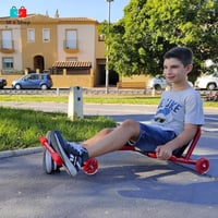 سكوتر (ويف رولر) متعدد الالوان للاطفال - احمر