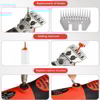 مقص حيوانات كهربائي DENX DX3324 بقوة 900 واط وتحكم...