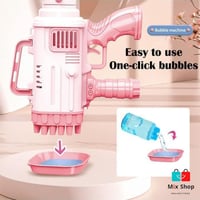 لعبة مسدس الفقاعات المحمول للأطفال بسعة كبيرة بتصم...