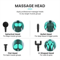 جهاز مساج كهربائي محمول لتدليك العضلات مع 4 رؤوس و...