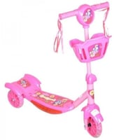 سكوتر بسله ثلاثي العجلات للأطفال من الجنسين - بينك