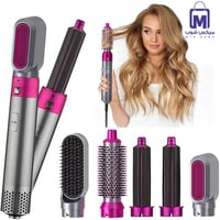 مجفف شعر 5×1 لتصفيف الشعر مع حماية من الكهرباء الس...