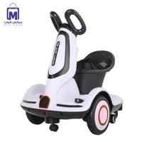 سكوتر كهربائي ذكي للأطفال مع ريموت اللون (أبيض) مع...