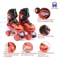 حذاء تزلج 4 عجلات للأطفال قابل للتعديل مع حماية مق...
