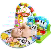 سجادة لعب للاطفال مع ألعاب معلقة وبيانو موسيقي لعم...