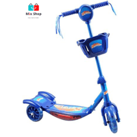سكوتر بسلة ثلاثي العجلات للأطفال من الجنسين - ازرق