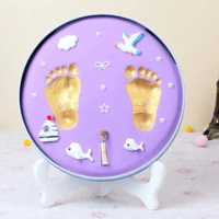 عجينة البصمة لطباعة بصمة يد أو قدم الطفل للذكرى