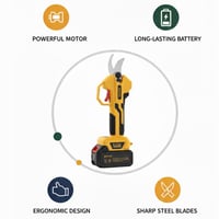 مقص تقليم كهربائي DENX DX3321 بقدرة 500 واط وبطاري...