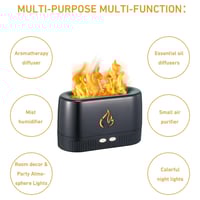 فواحة و مرطب هواء بتأثير ضوء اللهب بسعة 200 مللي و...