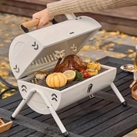 موقد شواء صغير مع ملحقات شواء مدمجة، مصنوع من مواد...