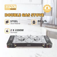موقد غاز مزدوج DENX DX2802 بقوة 2200 واط × 2 للطهي...