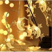 سلسلة إضاءة نجوم وقمر حجم صغير