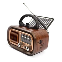 راديو بلوتوث محمول DENX DX2449 بألواح شمسية وتشغيل...