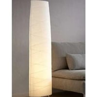 مصباح أرضي أبيض 54 بوصة مصنوع يدويًا من ورق الأرز...