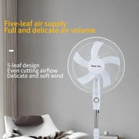 مروحة شمسية DENX DX2606 قابلة لإعادة الشحن مع LED...