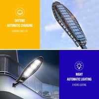 مصباح للطاقة الشمسية مع إضاءة LED ومقاومة للماء وج...