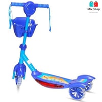 سكوتر بسلة ثلاثي العجلات للأطفال من الجنسين - ازرق