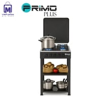 موقد غاز Primo Plus PR619 تصميم متين مع 4 شعلات مط...