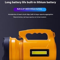 كشاف يدوي W5207-2 مع إضاءة RGB متعددة الألوان مقاو...