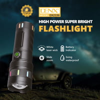 كشاف DENX DX2336 قوي بسطوع 1500 لومن وبطارية 5400m...