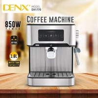 ماكينة صنع القهوة والإسبريسو DENX DX1770 بقوة 850...