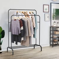 حامل ملابس حديد مزدوج اسود من بريمو بلس