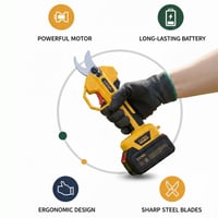 مقص تقليم كهربائي DENX DX3321 بقدرة 500 واط وبطاري...