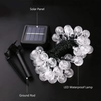 سلسلة إضاءة LED كروية بالطاقة الشمسية 20 مترًا مقا...