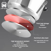 طنجرة الضغط DENX DX3429 بسعة 9 لتر من الألمنيوم لط...